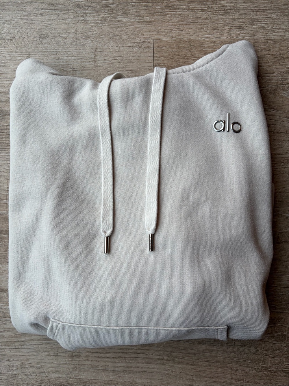 alo yoga accolade hoodie - bone - small - Picture 3 of 6